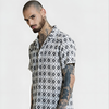 Men's Geometric Print Short Sleeve Shirt – Casual Half Sleeve Shirt